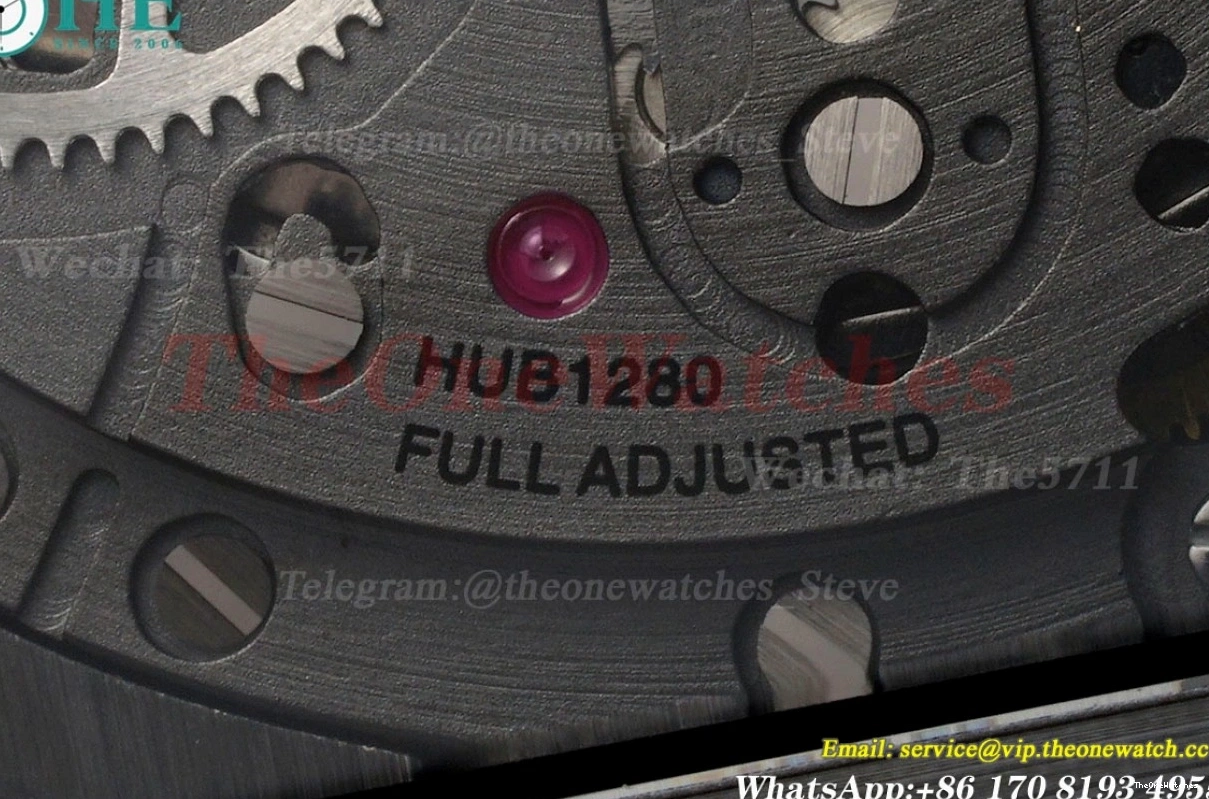 Square Cer Unico Bang RU Skeleton BBF 42mm Black HUB1280A Dial 0207